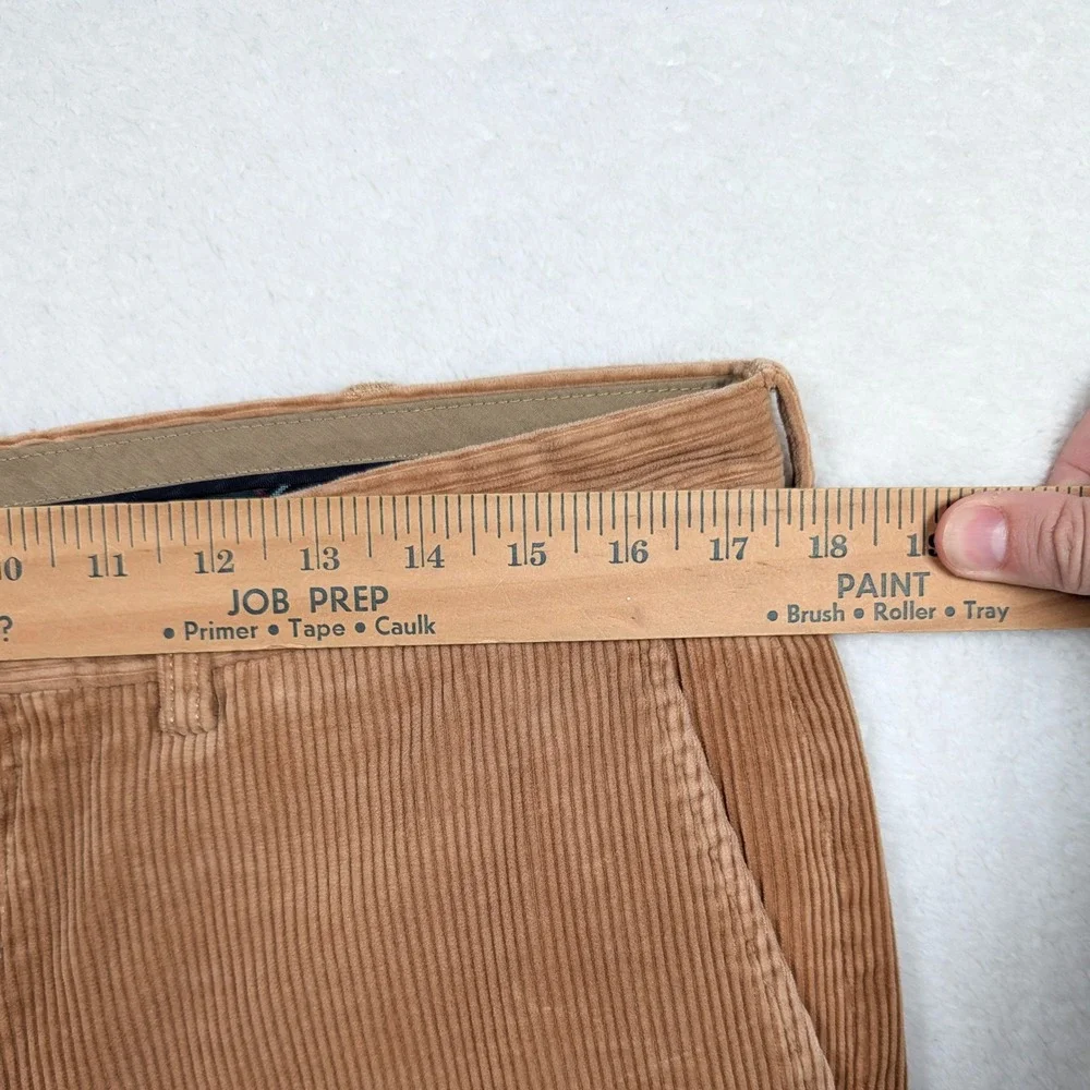 Vintage Polo‎ Ralph Lauren Corduroy Preston Pants Mens 35x30 Tan Straight Y2K